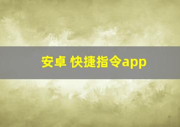 安卓 快捷指令app